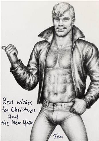 TOM OF FINLAND (1920-1991) Group of 4 Photographs Signed, or Inscribed and Signed, Tom, to Ambrose,